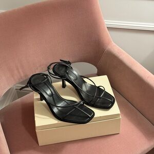 Massimo Dutti Elegant Black Strappy Heels